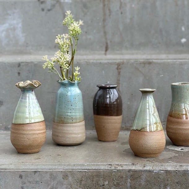 Vase half glace Keramik