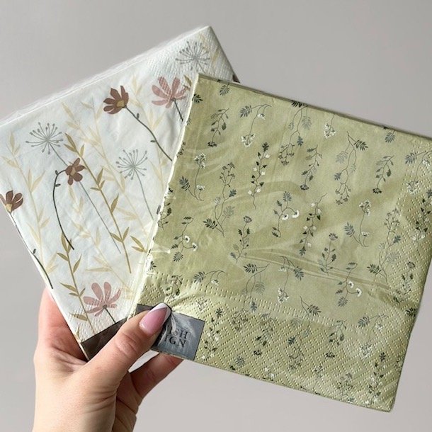 Servietter 3-lags papir 33 x 33 cm