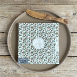 Servietter blomt - strib 3-lags