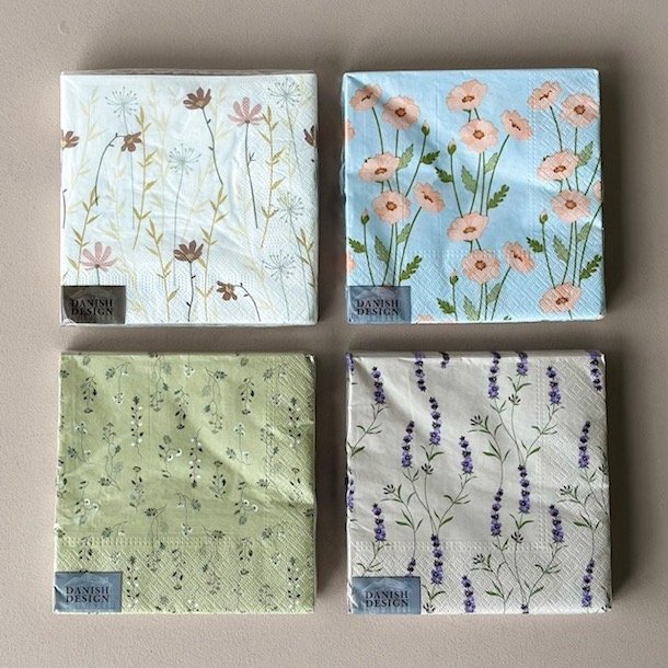 Servietter 3-lags papir 33 x 33 cm