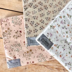 Servietter blomster 3-lags papir 20stk