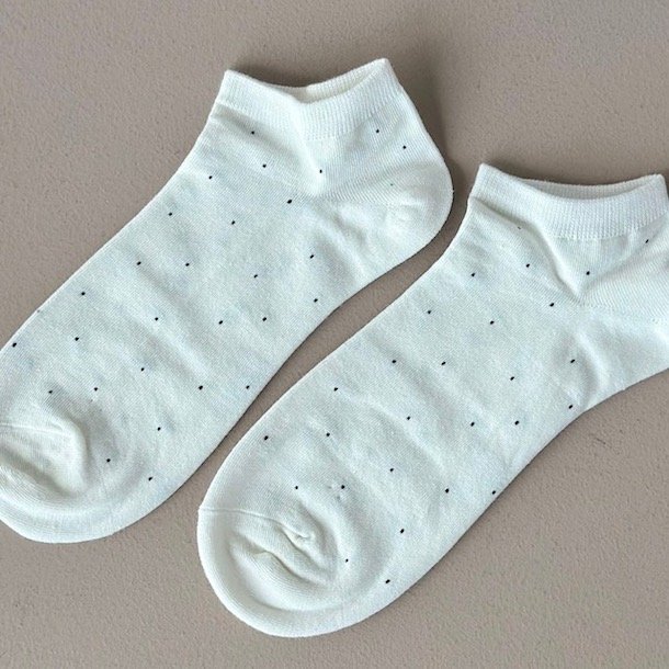 Ankelstrmper med prikker Str. 35-41