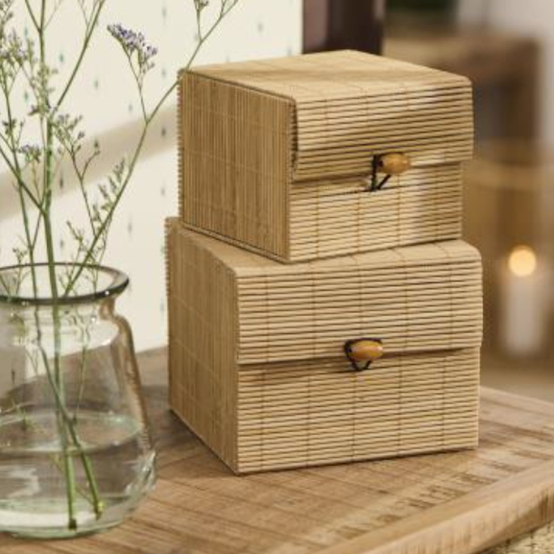 ske kvadratisk bambus 2 strrelser