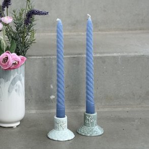 Lysestage blomst keramik