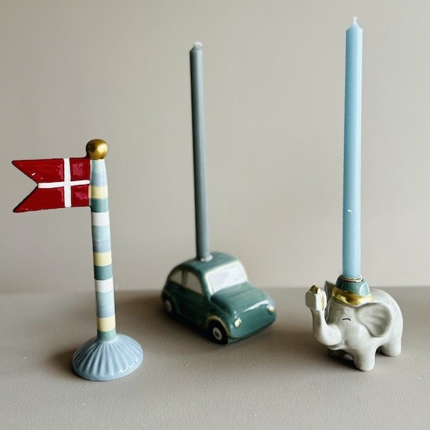 Keramik figur fdselsdag til kertelys