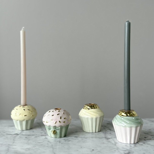 Figur cupcake t/kertelys keramik
