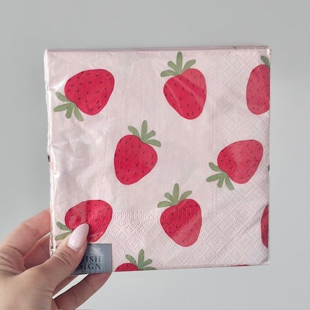 Servietter citrus - jordbr 3-lags papir 20 stk.