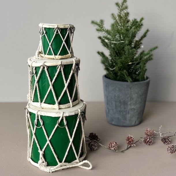 Tromme st tr trommer med skind - 3 dele