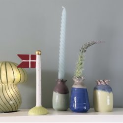 Vase Midi keramik fuld glace 10-12 cm