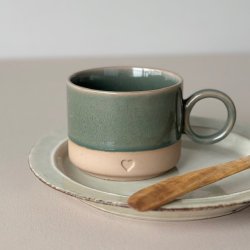 Krus m/hank hjerte Stentj