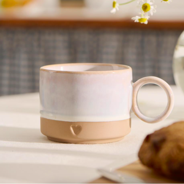 Krus m/hank hjerte Stentj