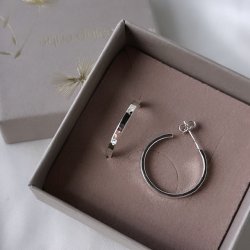 Hoops ELENA 18 mm Sterling Slv