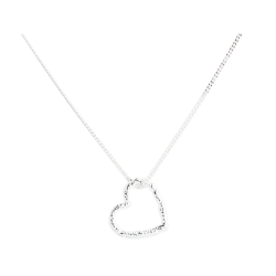Halskde med hjerte vedhng LOVE ME sterling slv
