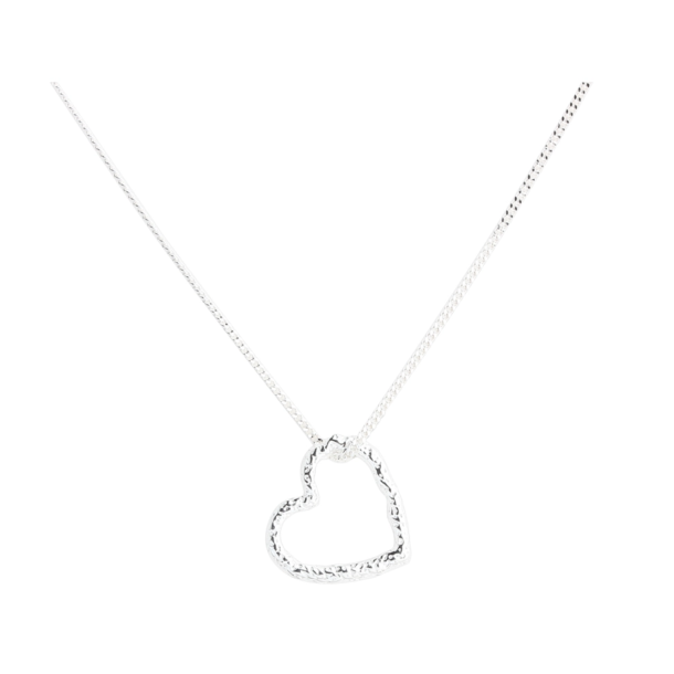 Halskde med hjerte vedhng LOVE ME sterling slv