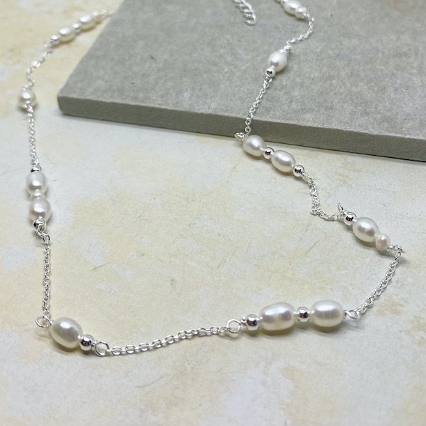 RISA halskde m. perler slv