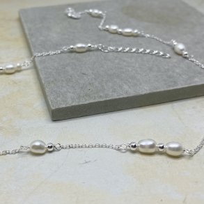 RISA halskde m. perler slv