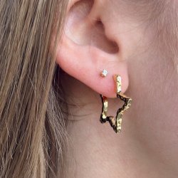 Hoops STELLA 25 mm Forgyldt slv