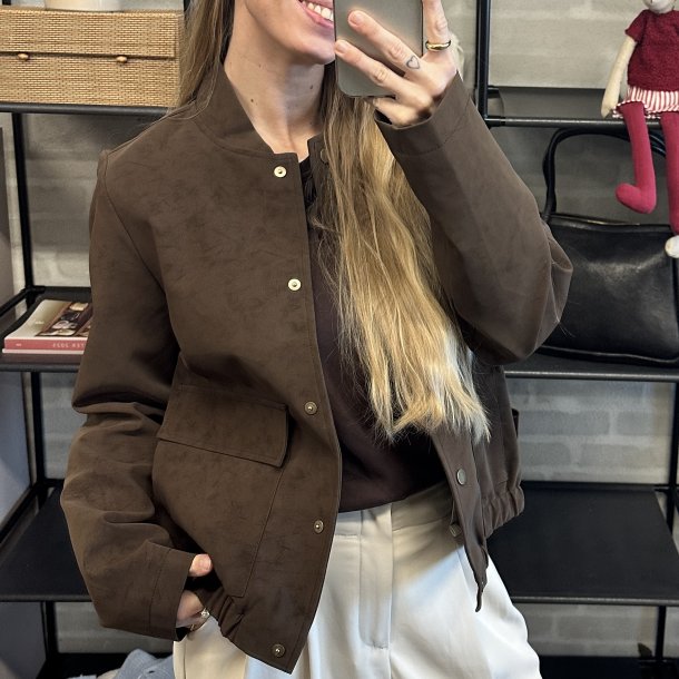 Jakke Sofia vandafvisende ruskind str. S-L 