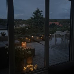 Solar lanterne med flet H: 23 cm