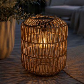 Solar lanterne med flet H: 23 cm