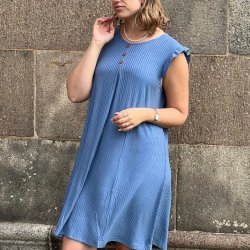 Sommer kjole rib viskose str. M-XXL