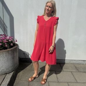 Strandkjole med lille fl�se �rme str m-xxl