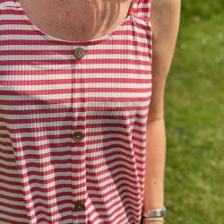 Sommer kjole Fiona strib - str M-XXL viskose