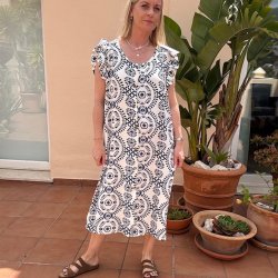 Kjole FERN viskose str. M-XXL