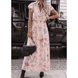 Midi kjole Rose rose - str XS-L