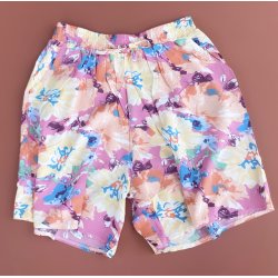 Shorts brigt bloom viskose str S-XXXXL
