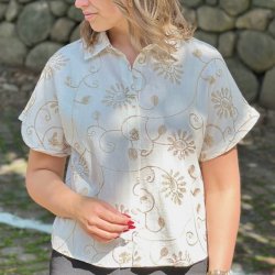 Skjorte med kort rme bomuld str. M-XL