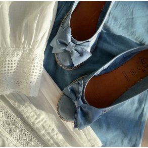 Espadrillos BOW soft med bast BL skind str. 36-41