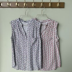 Sommer top mini blomst 100% bomuld str. M-XXXL