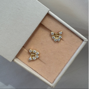 restikker TINY BUTTERFLY Forgyldt Slv