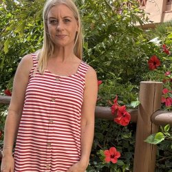 Sommer kjole Fiona strib - str M-XXL viskose