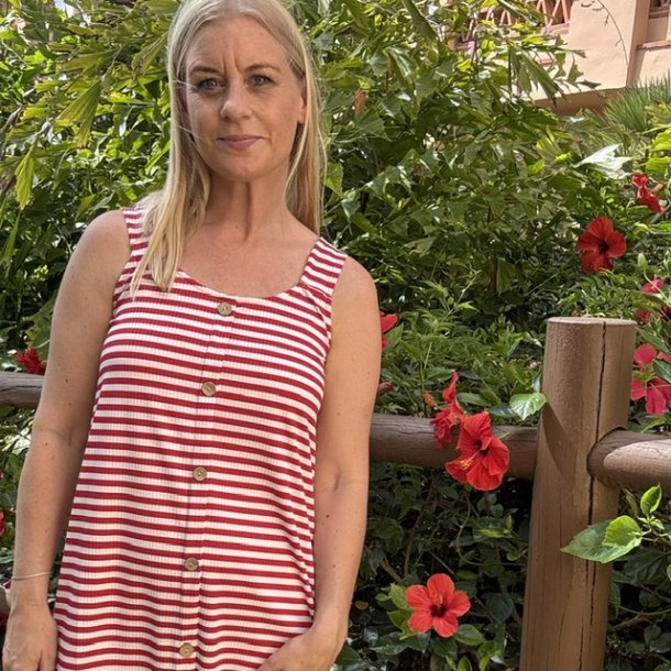 Sommer kjole Fiona strib - str M-XXL viskose