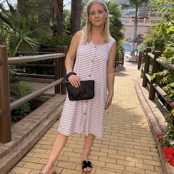 Sommer kjole Fiona strib - str M-XXL viskose