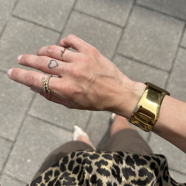 Fingerring Claire Dual - Guldbelagt vandfast 