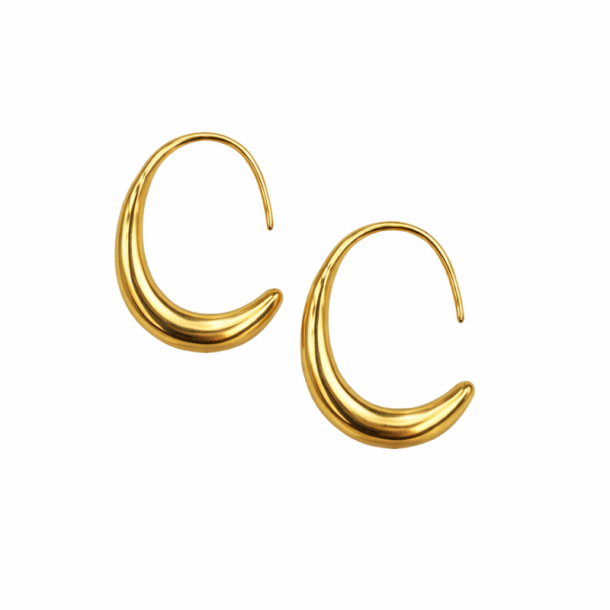 Hoop Sora Oval - Guldbelagt Vandfast 
