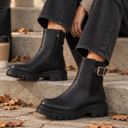 Ankel st�vle Mona med for sort - str 36-42