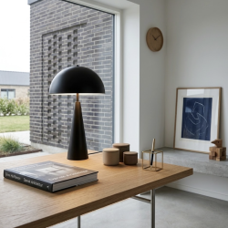 Bordlampe Aura sort metal - H: 50 cm