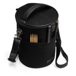 Saturn XL strikketaske sort Canvas