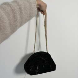 Aftentaske sort all that glitters