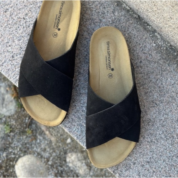 Sandal Annet Nature NEGRO - skind str 37 - 41