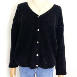 Cardigan v-hals Mohair uld miks