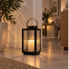 Udend�rs lanterne 28 cm h�j - med LED lys & timer funktion