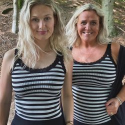 ISA stripe rib Top ko-tex mikro fiber S-XXL