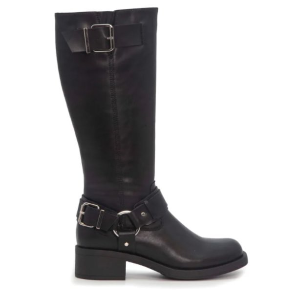 H�j st�vle sort med sp�nde biker - ruskind str 37-41