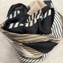 Trklde stripes viskose/bomuld