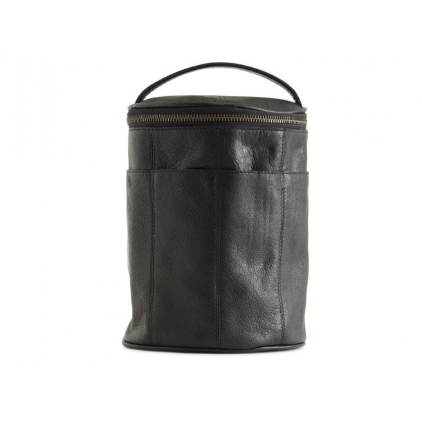 Strikketaske /toilettaske Saturn lder sort